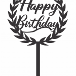 Topper "Guirnaldas" - Vector descarganle para corte CNC y grabado laser gratis | Stanser