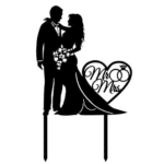 Decoración para pastel "Novios" - Vector descarganle para corte CNC y grabado laser gratis | Stanser