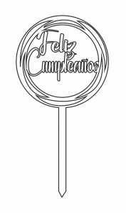 Decoración para pastel «Feliz cumpleaños»