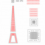 Torre Eiffel sencilla - Vector SVG DXF para CNC Router y Laser CO2 - Descargable gratis | Stanser