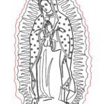 Imagen de la Virgen de Guadalupe - Vector descarganle para corte CNC y grabado laser gratis | Stanser