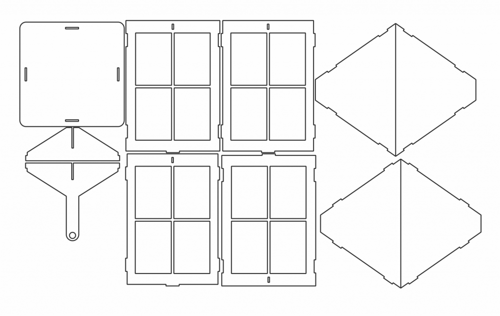 Farol armable — vector para corte CNC