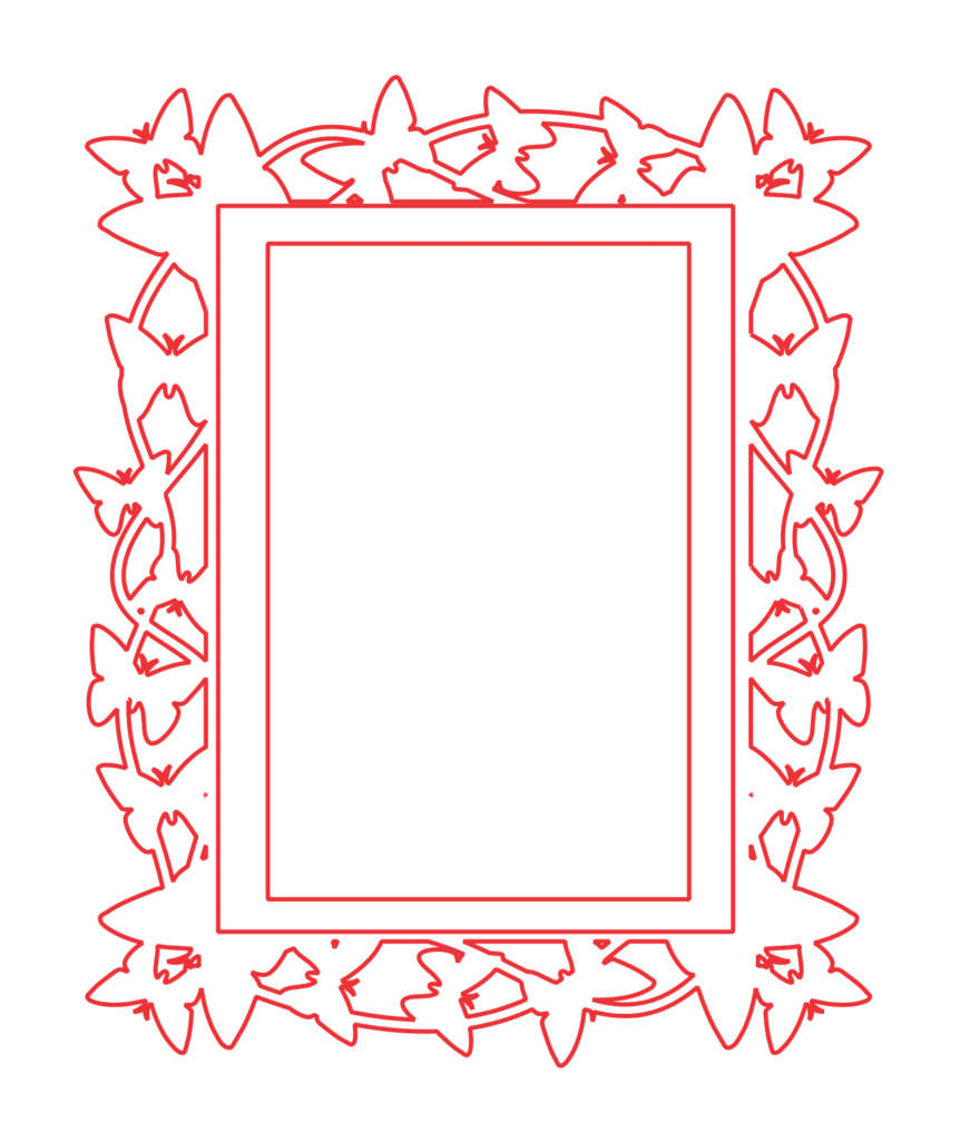 Marco para foto «Mariposas» — vector para corte CNC