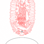 Virgen (22x11cm) - Vector descarganle para corte CNC y grabado laser gratis | Stanser
