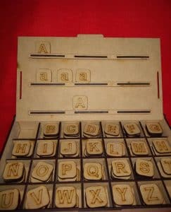 Caja de abecedario didáctico