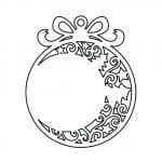 Esfera con motivos navideños - Vector descarganle para corte CNC y grabado laser gratis | Stanser