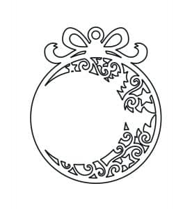 Esfera con motivos navideños