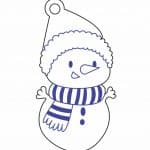 Pequeño muñeco de nieve - Vector descarganle para corte CNC y grabado laser gratis | Stanser