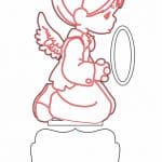 Ángel rezando con base - Vector SVG DXF para CNC Router y Laser CO2 - Descargable gratis | Stanser