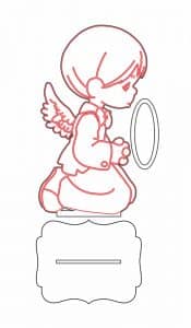 Ángel rezando con base