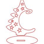 Arbolito Navideño 21 - Vector descarganle para corte CNC y grabado laser gratis | Stanser
