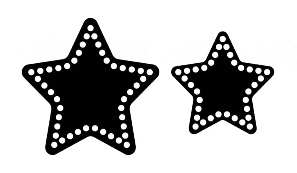 Bases de estrellas troqueladas para tejer — vector para corte CNC