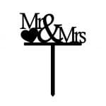 Topper "Mrs & Mr" - Vector descarganle para corte CNC y grabado laser gratis | Stanser