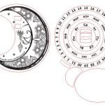 Calendario perpetuo "Luna" - Vector descarganle para corte CNC y grabado laser gratis | Stanser