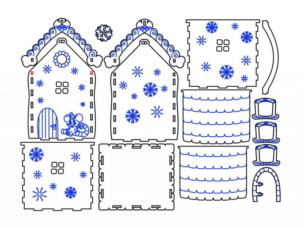 Casa de Ratón — vector para corte CNC
