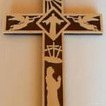 Cruz bicapa - Vector SVG DXF para CNC Router y Laser CO2 - Descargable gratis | Stanser