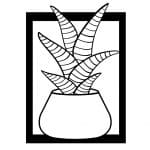 Cuadro con cactus 11 - Vector descarganle para corte CNC y grabado laser gratis | Stanser