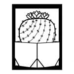 Cuadro con Cactus 13 - Vector descarganle para corte CNC y grabado laser gratis | Stanser