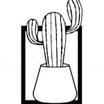 Cuadro con Cactus 14 - Vector descarganle para corte CNC y grabado laser gratis | Stanser