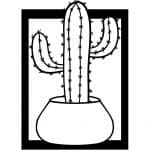 Cuadro de Cactus 16 - Vector descarganle para corte CNC y grabado laser gratis | Stanser