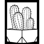 Cuadro con cactus 6 - Vector descarganle para corte CNC y grabado laser gratis | Stanser