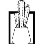 Cuadro con cactus 8 - Vector descarganle para corte CNC y grabado laser gratis | Stanser
