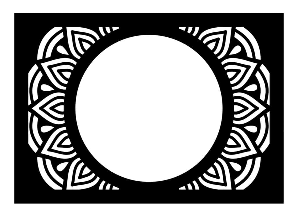 Cuadro de Mandala 4 — vector para corte CNC