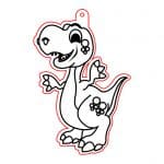 Adorno colgante de dinosaurio - Vector descarganle para corte CNC y grabado laser gratis | Stanser