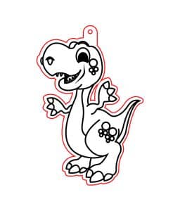 Adorno colgante de dinosaurio