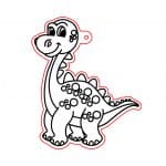 Adorno colgante de dinosaurio 4 - Vector descarganle para corte CNC y grabado laser gratis | Stanser