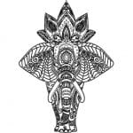 Elefante de mandala 2 - Vector descarganle para corte CNC y grabado laser gratis | Stanser