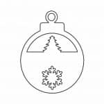 Esfera "Copo y pino" - Vector descarganle para corte CNC y grabado laser gratis | Stanser