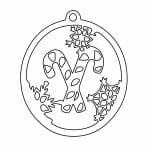 Esfera "Par de bastones" - Vector descarganle para corte CNC y grabado laser gratis | Stanser
