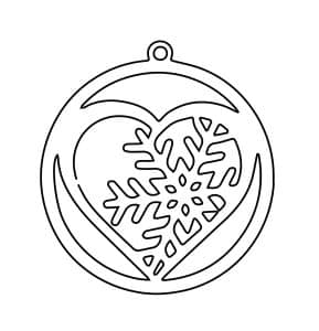 Esfera «Corazón de copo»