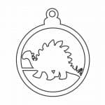 Esfera de Dinosaurio 3 - Vector descarganle para corte CNC y grabado laser gratis | Stanser