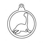 Esfera de dinosaurio 7 - Vector descarganle para corte CNC y grabado laser gratis | Stanser