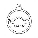 Esfera de dinosaurio 8 - Vector descarganle para corte CNC y grabado laser gratis | Stanser