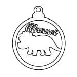 Esfera de dinosaurio 9 - Vector descarganle para corte CNC y grabado laser gratis | Stanser