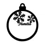 Esfera redonda "Familia" - Vector descarganle para corte CNC y grabado laser gratis | Stanser