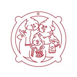 Familia de muñecos de nieve