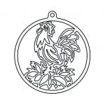 Esfera de gallo - Vector descarganle para corte CNC y grabado laser gratis | Stanser