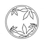 Esfera con hojas de marihuana - Vector descarganle para corte CNC y grabado laser gratis | Stanser