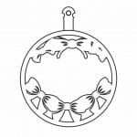 Esfera con moños - Vector descarganle para corte CNC y grabado laser gratis | Stanser