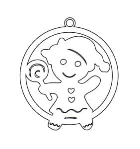 Esfera con niña de galleta