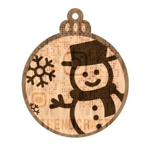 Esfera grabada «Muñeco de nieve»