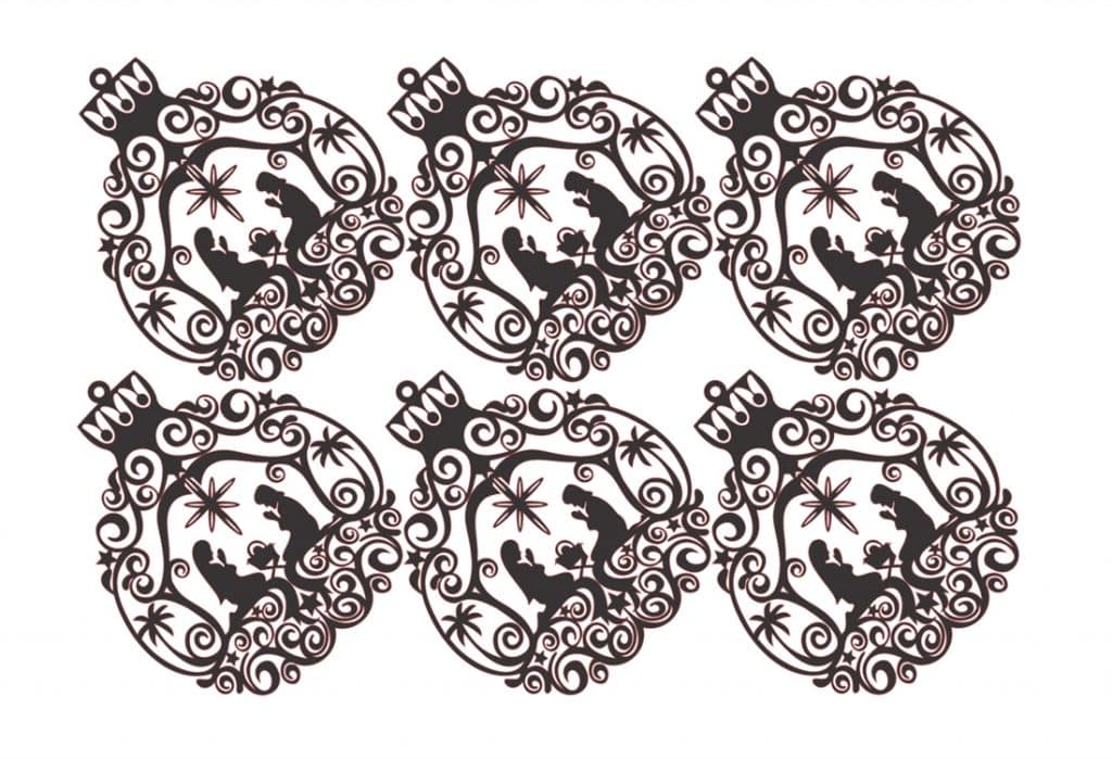 Set de esferas «Nacimiento» — vector para corte CNC