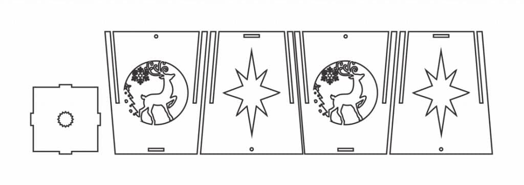 Pantalla para foco «Reno» — vector para corte CNC