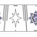 Pantalla para foco "Santa" - Vector SVG DXF para Laser CO2 - Descargable gratis | Stanser