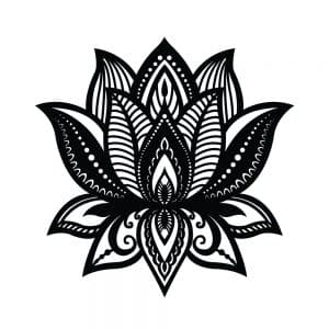 Grabado de Flor de Loto