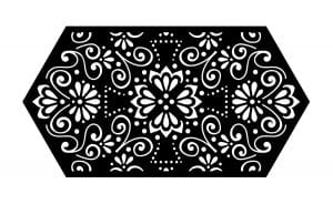 Mandala hexagonal floreado